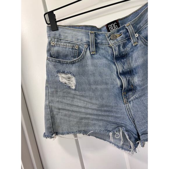 BDG Urban Outfitters Women's Distressed High Rise Girlfriend Shorts Blue Size 26 - Picture 4 of 13